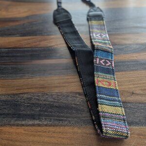 Colorful Woven Geometric or Tribal Pattern Camera or Purse Strap